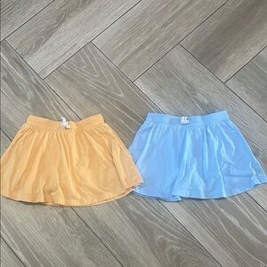Old Navy Skorts Orange and Blue Elastic Waist (C)